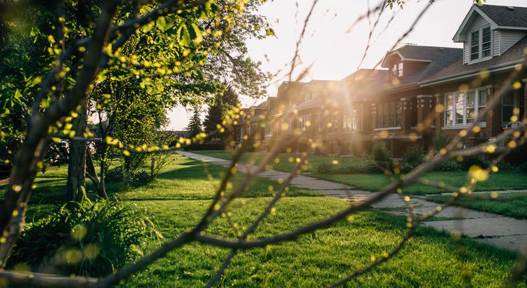 Image of a row of homes in beautiful light. Typical style homes found in Tallahassee real estate.